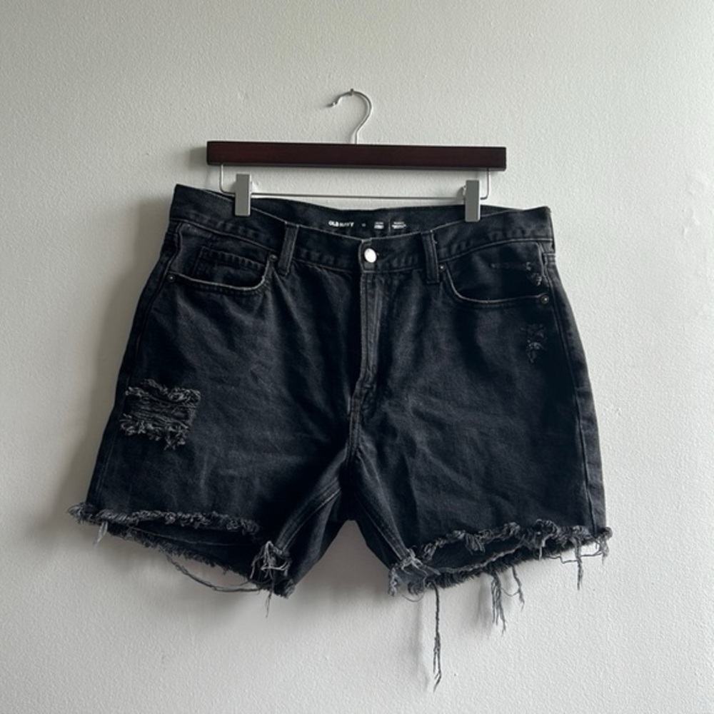 Black Denim Shorts Size 12 Old Navy